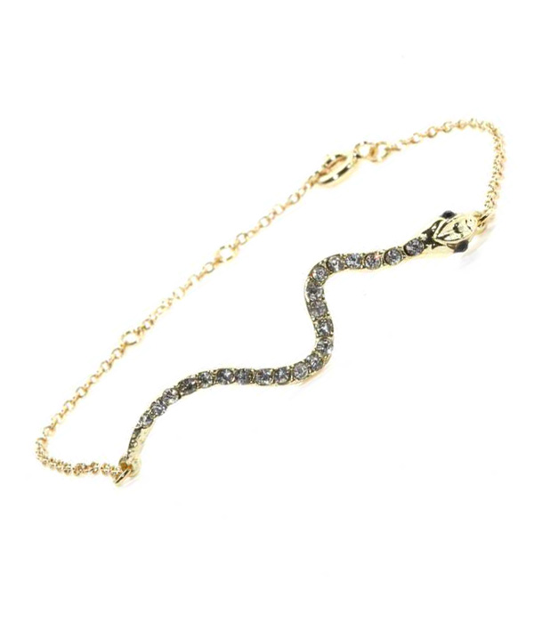 Crystal snake chain bracelet