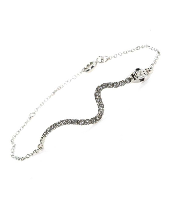 Crystal snake chain bracelet