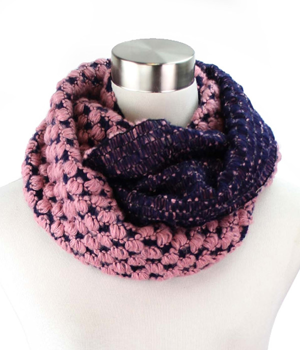 Soft woven knit infinity scarf
