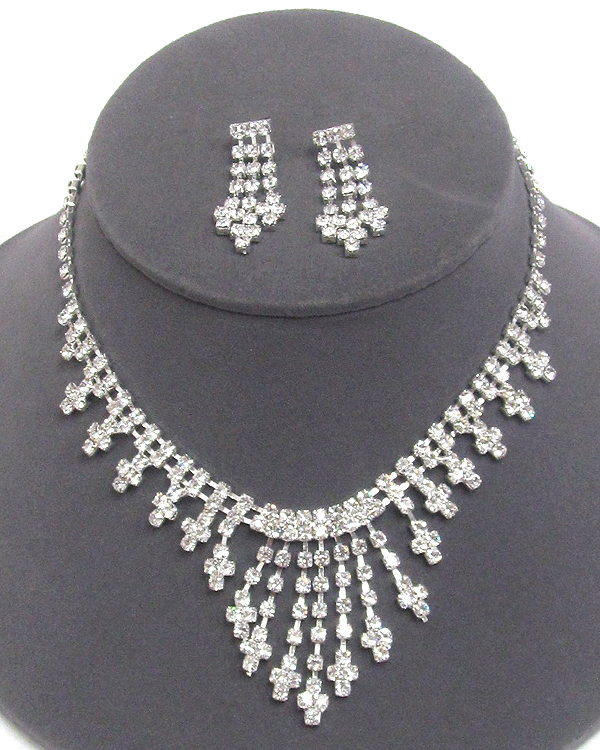 Rhinestone necklace set