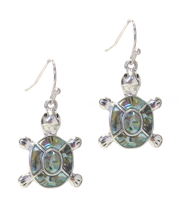 ABALONE TURTLE EARRING