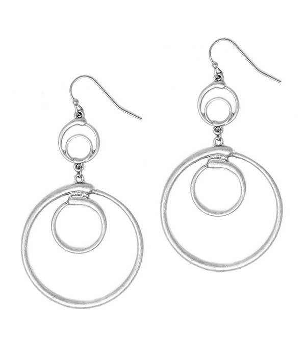 Multi ring drop earring