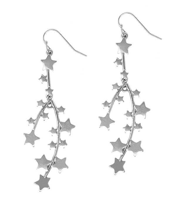 MULTI STAR ON WIRE EARRING