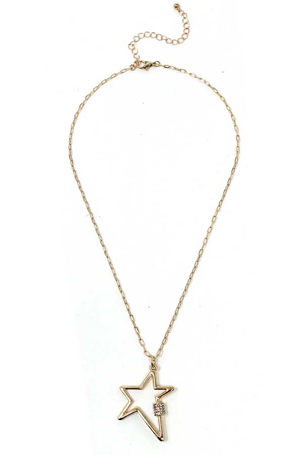 Star carabiner pendant necklace