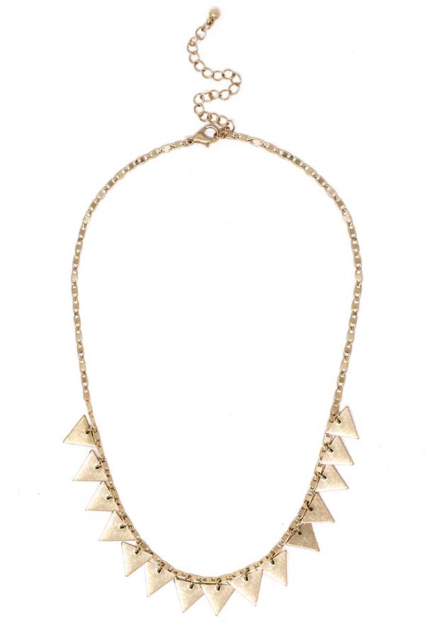 MULTI TRIANGLE CHARM NECKLACE