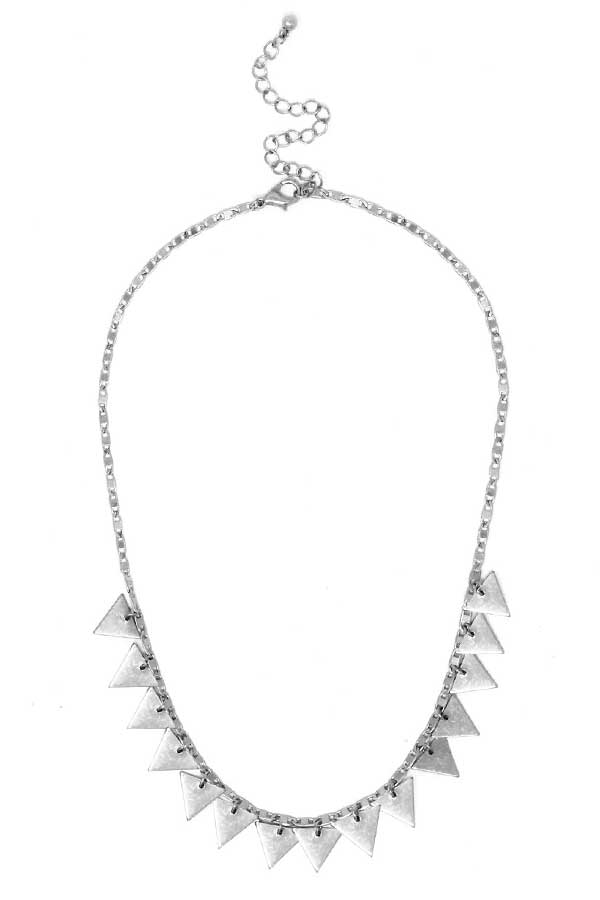 MULTI TRIANGLE CHARM NECKLACE