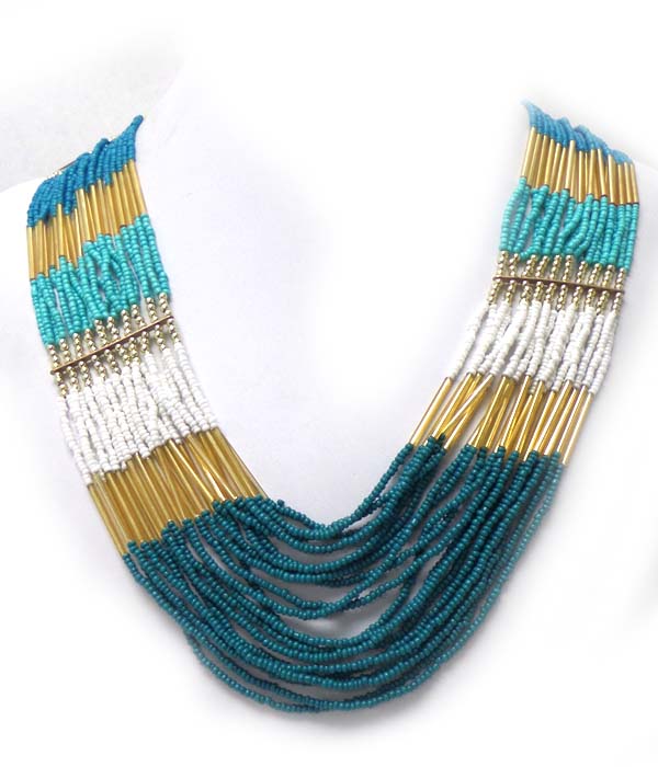 Layers of seedbeads necklace