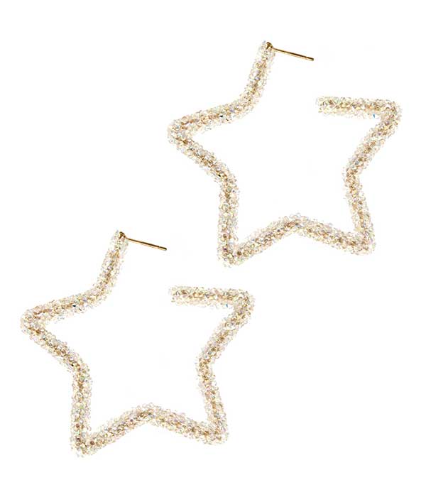 Glittering star earring
