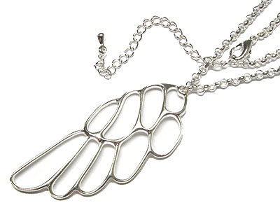 Metal angel wing necklace