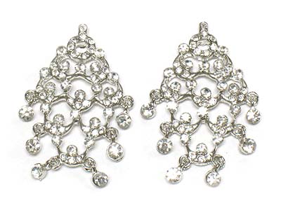Crystal multi charms deco boutique style earring