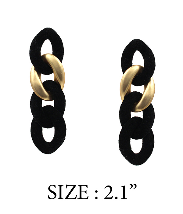 Velvet 4 chunky chain link earring