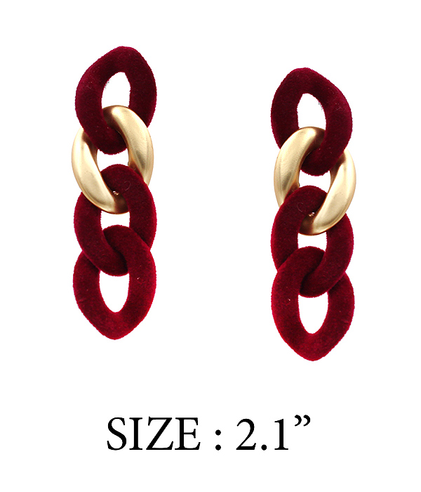 Velvet 4 chunky chain link earring