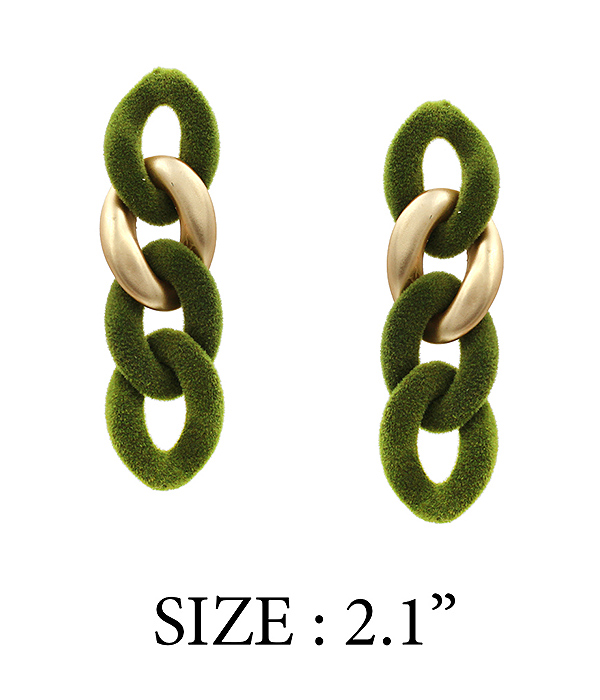 Velvet 4 chunky chain link earring