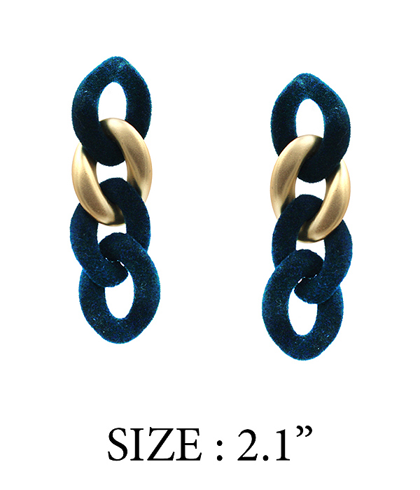 Velvet 4 chunky chain link earring