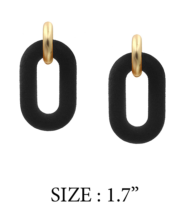 Velvet chunk chain earring