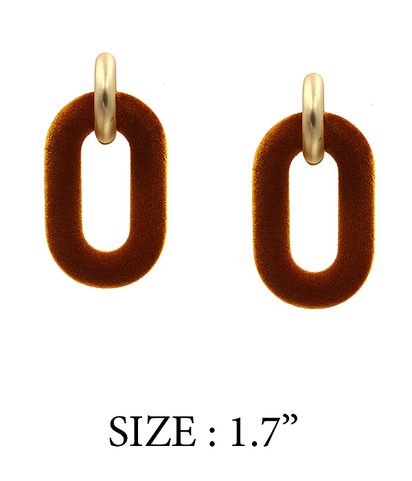 Velvet chunk chain earring