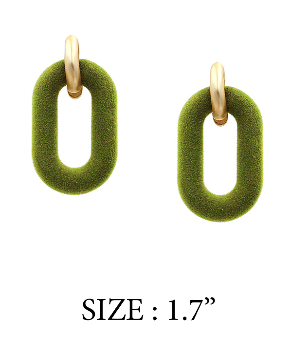 Velvet chunk chain earring