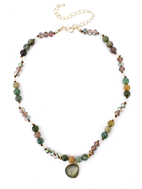 Semi precious stone mix necklace
