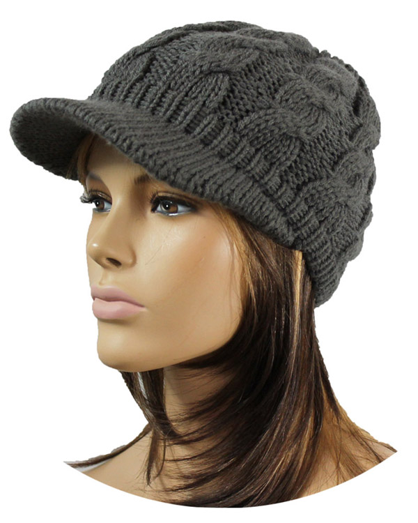 Hand knit cabbie hat