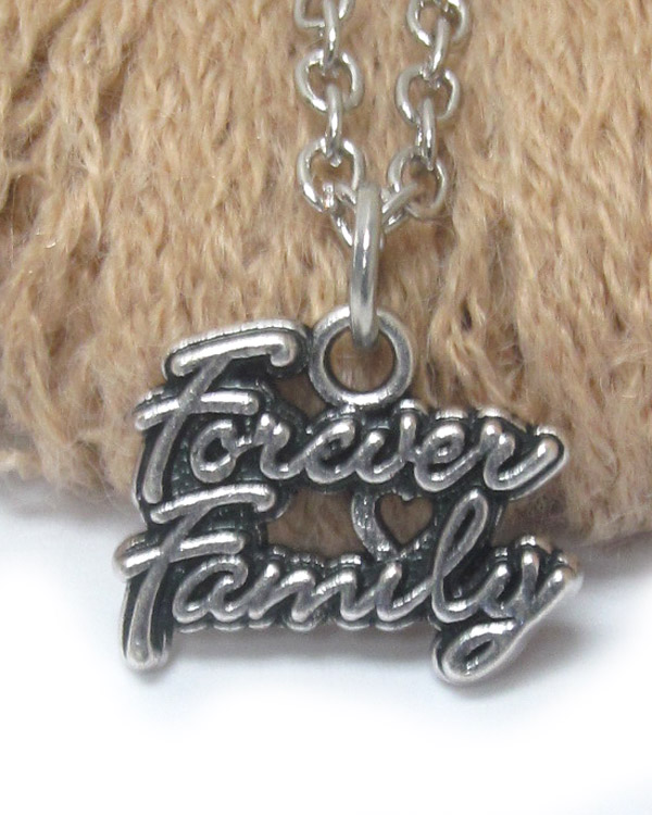 Forever family pendant necklace