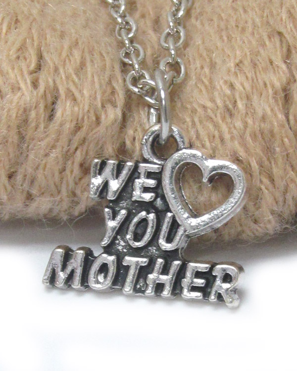 We love mother pendant necklace