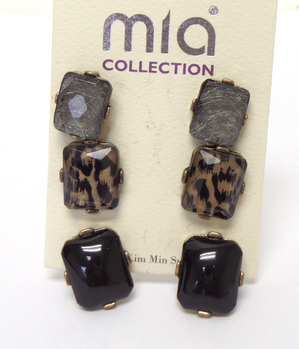 Fall color 3 piece earring set