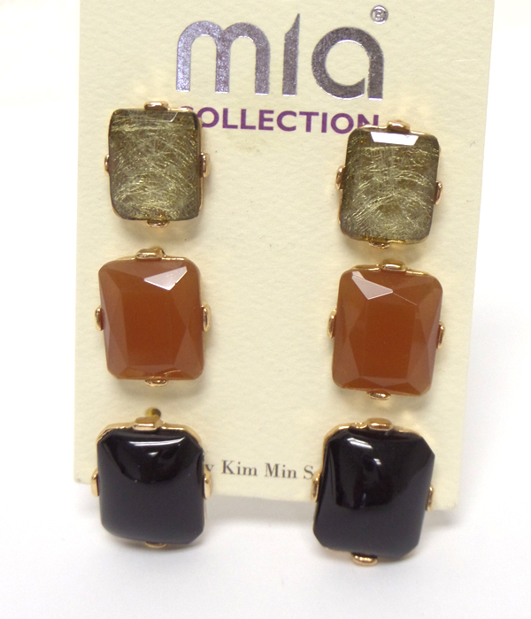 Fall color 3 piece earring set