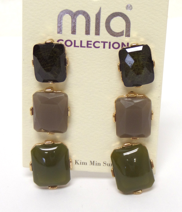 Fall color 3 piece earring set