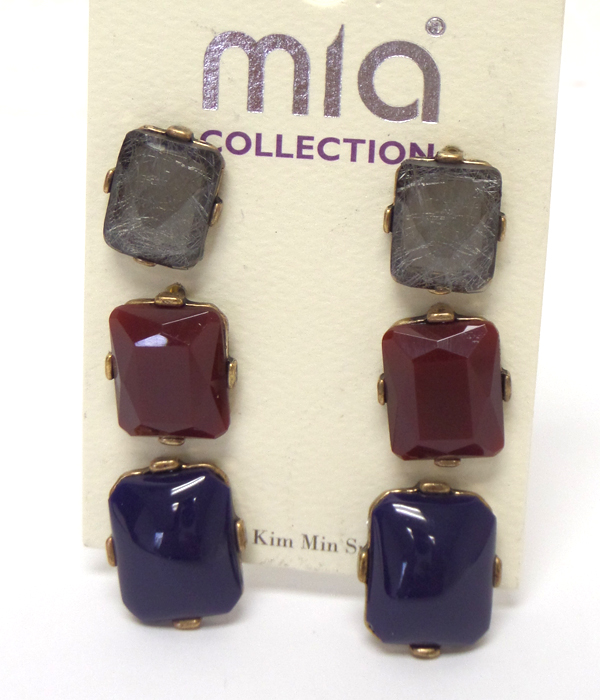 Fall color 3 piece earring set