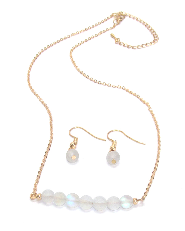 Multi ball link fine chain necklace set