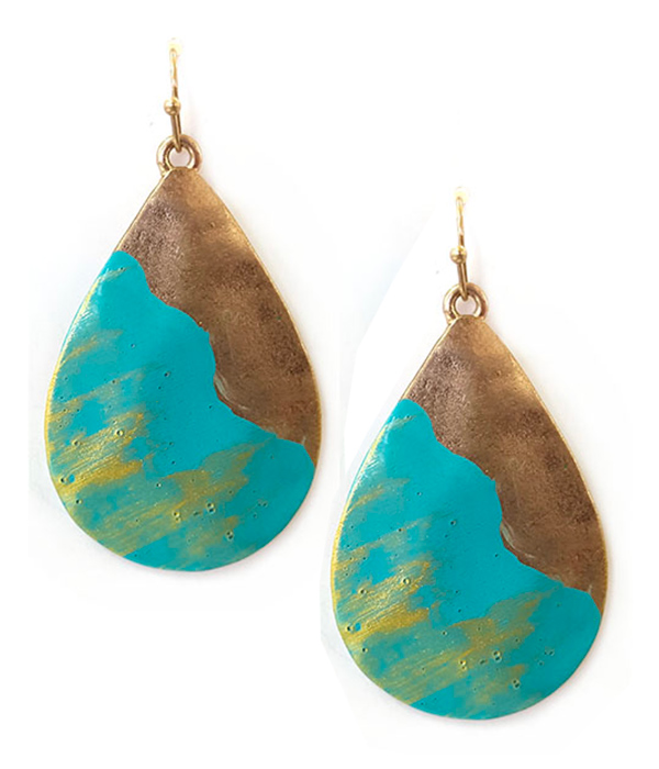 PATINA TEARDROP EARRING