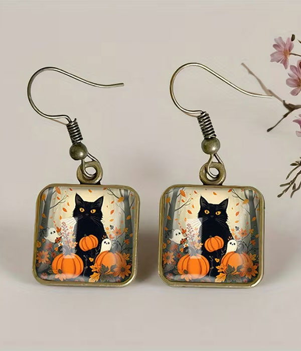Halloween cat earring