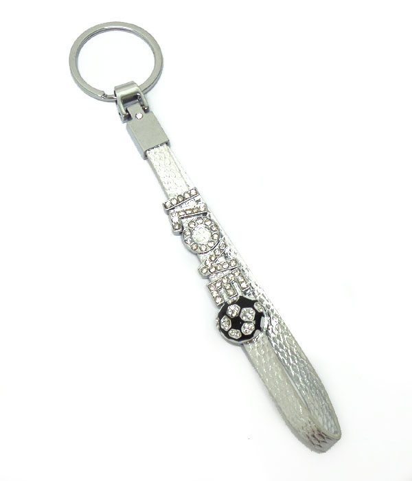 I love soccer key chain