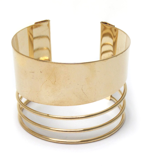 Bold metal bangle bracelet