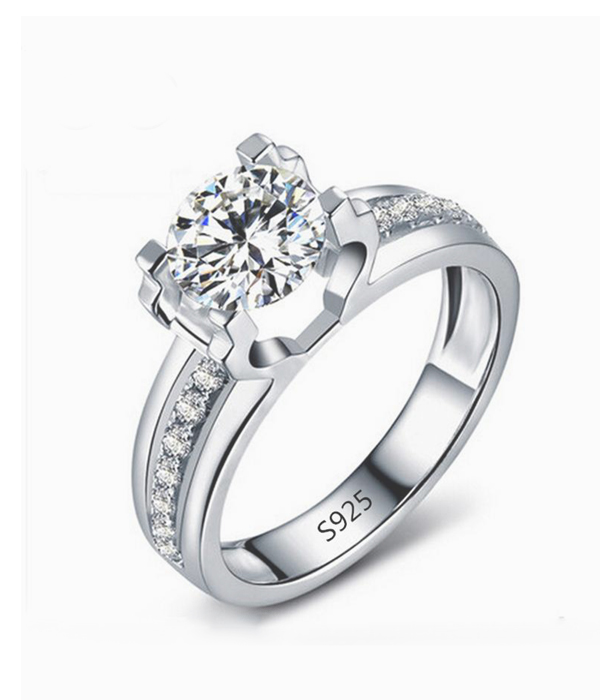 Cubic zirconia engagement ring