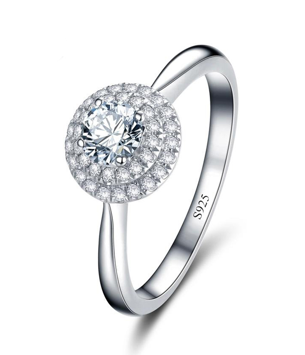 Cubic zirconia engagement ring