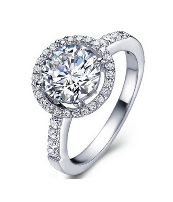 Cubic zirconia engagement ring