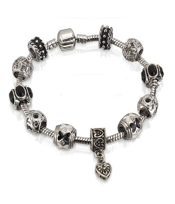Pandora style interchnageable european charm bracelet