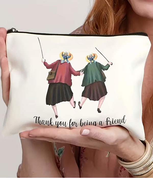 Friend theme cosmetic makeup bag