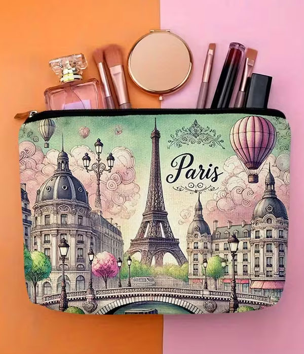 Cosmetic makeup bag - paris