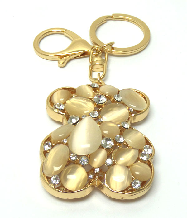 Crystal bear key chain