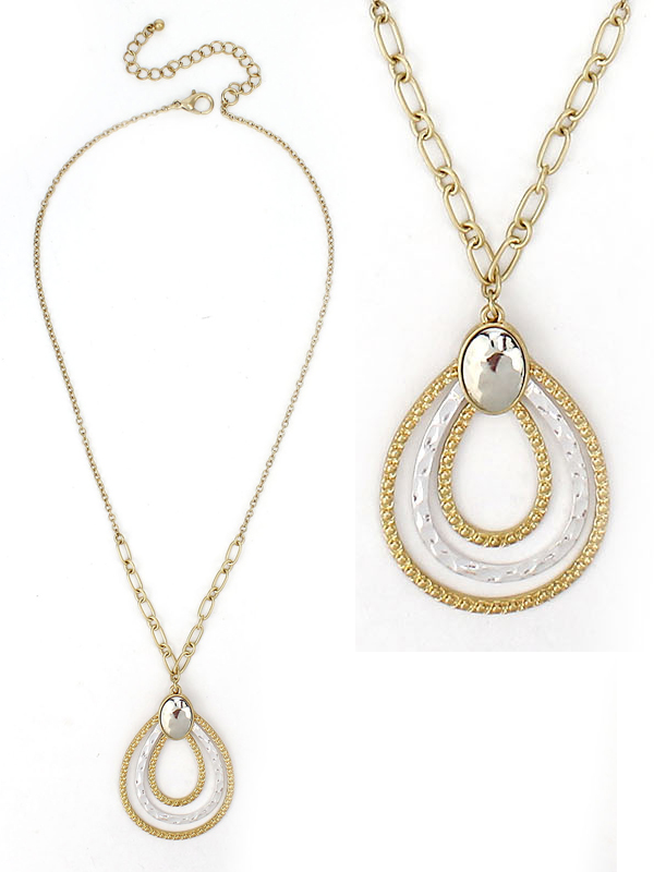 MULTI TEARDROP NECKLACE