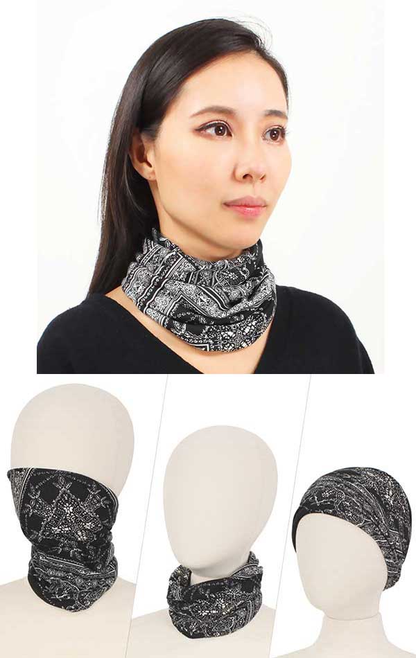 DOUBLE LAYER BANDANA MULTI USE FACE COVER - 100% POLYESTER