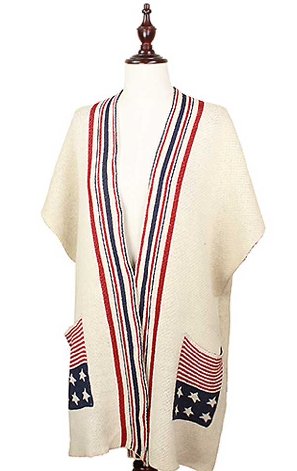AMERICAN POCKET KNIT VEST - 100% ACRYLIC