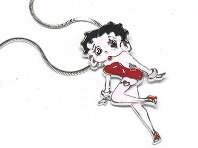 Made in korea whitegold plating cartoon character necklace