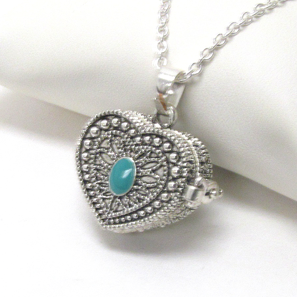 Inspirational prayer box pendant necklace - teacher's prayer