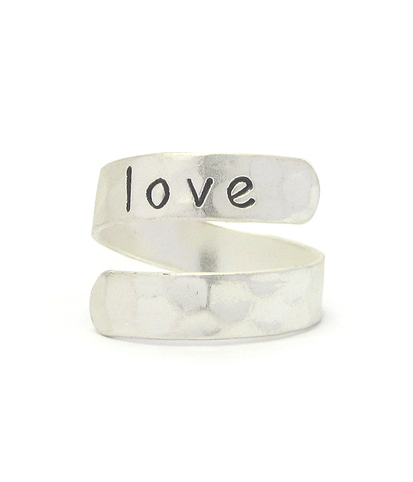 RELIGIOUS INSPIRATION SWIRL RING - LOVE