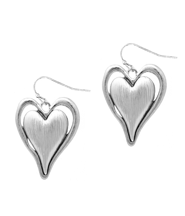 Double heart earring