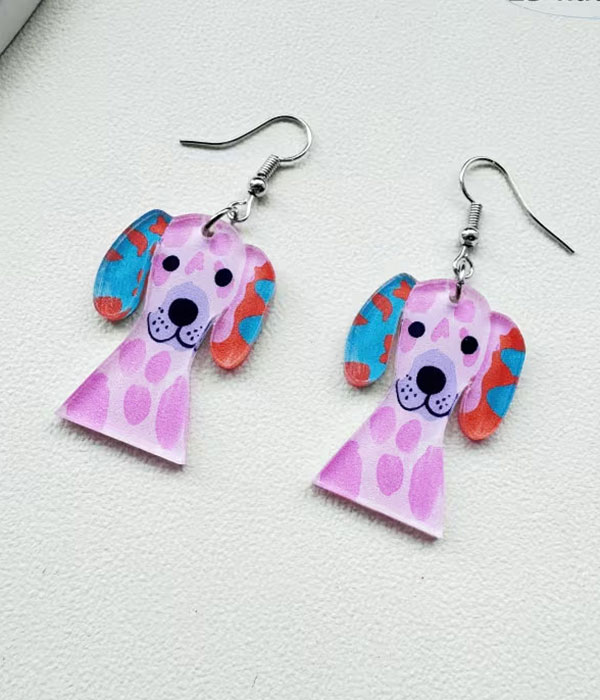 Dog theme acrylic earring - cocker spaniel