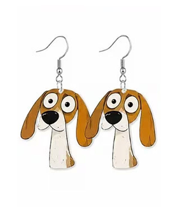 Dog theme acrylic earring - beagle
